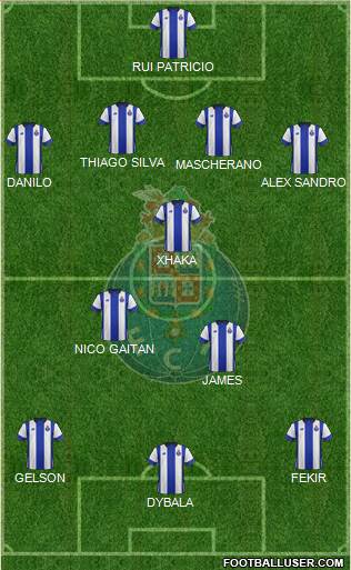 Futebol Clube do Porto - SAD 4-1-4-1 football formation