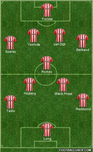 Southampton 4-1-4-1 football formation