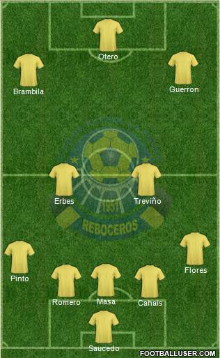 Club Reboceros de La Piedad football formation