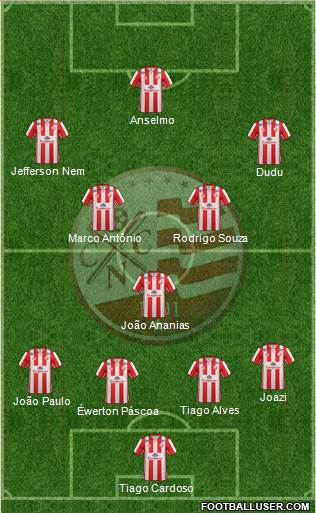 C Náutico Capibaribe 4-1-4-1 football formation