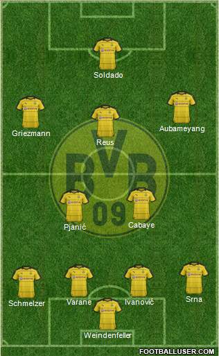 Borussia Dortmund 4-2-3-1 football formation