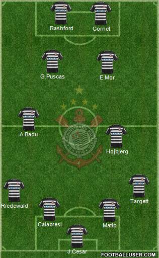 SC Corinthians Paulista 4-2-2-2 football formation