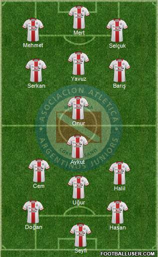 Argentinos Juniors 4-2-3-1 football formation