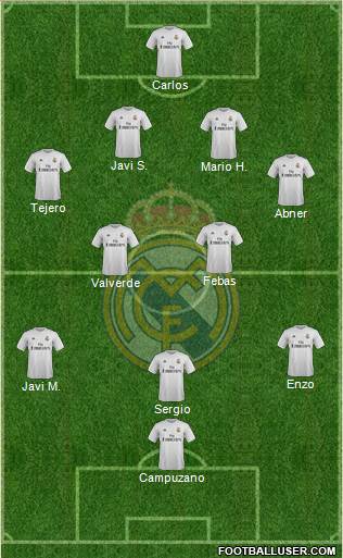 R. Madrid Castilla 4-2-3-1 football formation