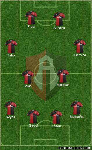 Club Deportivo Atlas 4-1-4-1 football formation