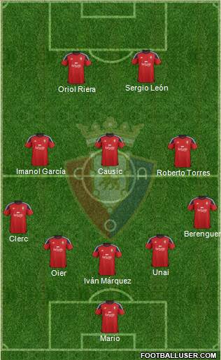 C. At. Osasuna 5-3-2 football formation