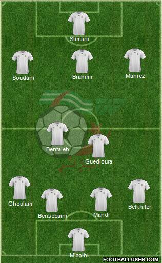 Algeria 4-2-3-1 football formation