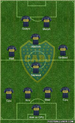 Boca Juniors 4-4-2 football formation