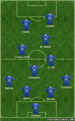 Everton 4-2-3-1 football formation