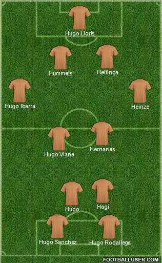 Dream Team 4-4-2 football formation