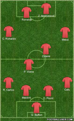 Dream Team 4-4-2 football formation