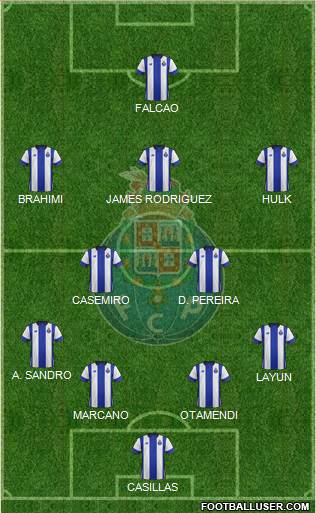 Futebol Clube do Porto - SAD 4-2-3-1 football formation