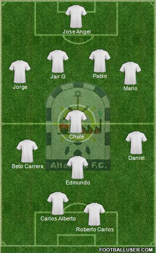 Club Altamira F.C. 4-3-1-2 football formation