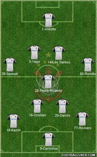 SC Corinthians Paulista 4-1-4-1 football formation