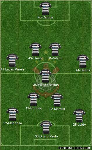 SC Corinthians Paulista 4-1-4-1 football formation