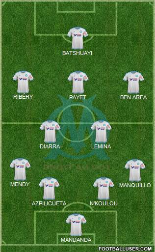 Olympique de Marseille 4-2-3-1 football formation