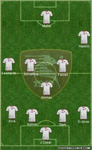 Salernitana 4-4-1-1 football formation