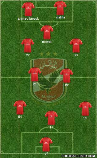 Al-Ahly Sporting Club 3-5-2 football formation