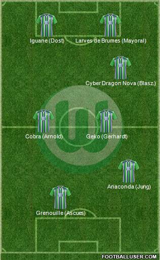 VfL Wolfsburg 4-1-4-1 football formation