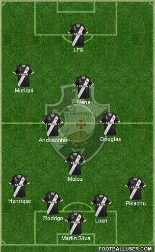 CR Vasco da Gama 4-5-1 football formation