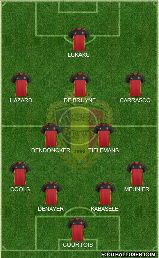 Belgium 4-2-3-1 football formation