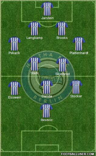 Hertha BSC Berlin 4-2-3-1 football formation