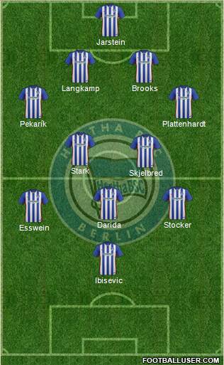 Hertha BSC Berlin 4-2-3-1 football formation