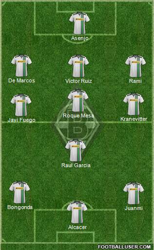 Borussia Mönchengladbach 4-1-4-1 football formation