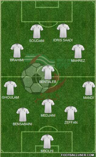 Algeria 3-5-2 football formation