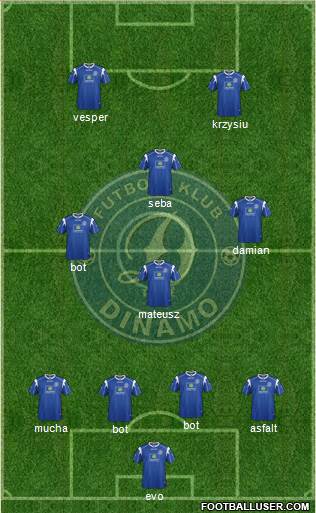 KS Dinamo Tirana 4-4-2 football formation