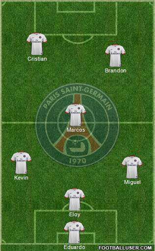 Paris Saint-Germain 3-5-1-1 football formation