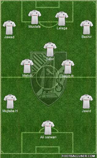 Vitória Sport Club 4-1-2-3 football formation
