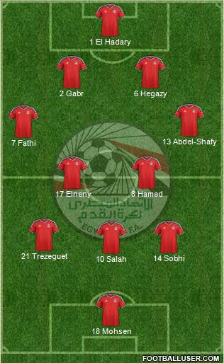 Egypt 4-2-3-1 football formation