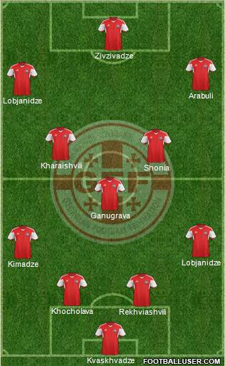 Georgia 3-5-1-1 football formation