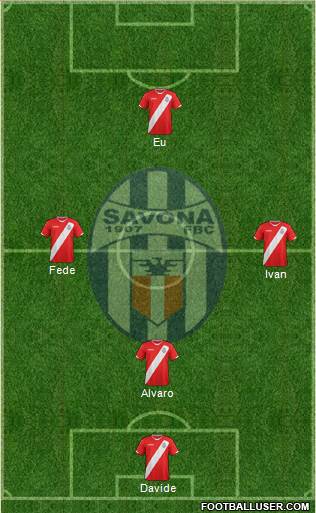 Savona 4-1-2-3 football formation
