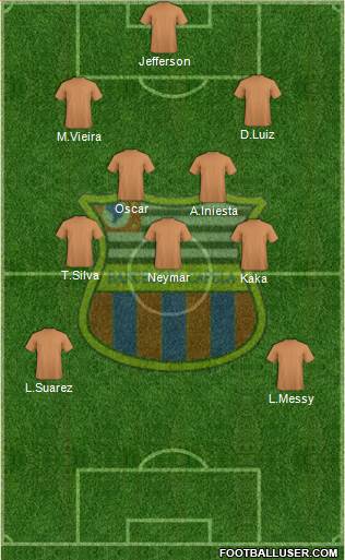 Barcelona EC (SP) 5-4-1 football formation