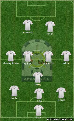Club Altamira F.C. 4-2-2-2 football formation