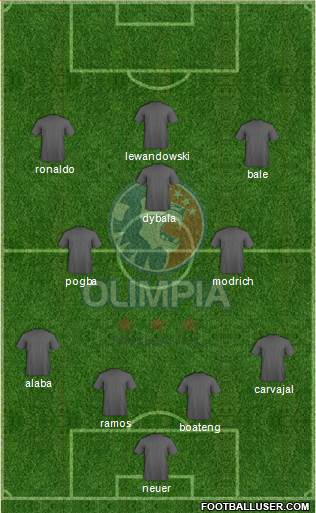 CD Olimpia football formation
