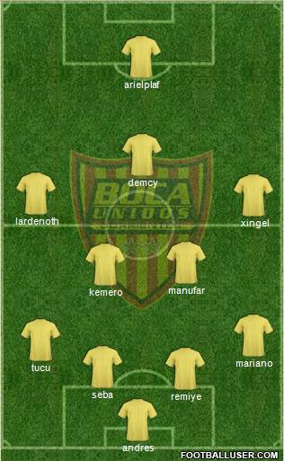 Boca Unidos 4-2-1-3 football formation