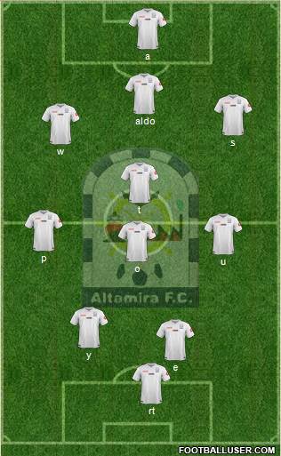 Club Altamira F.C. 4-1-2-3 football formation