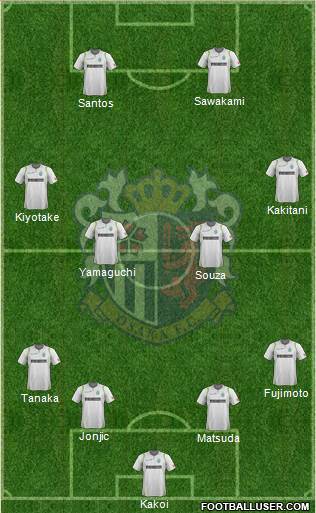 Cerezo Osaka 4-4-2 football formation