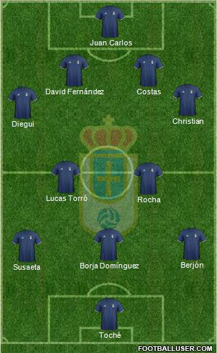 Real Oviedo S.A.D. 4-1-4-1 football formation