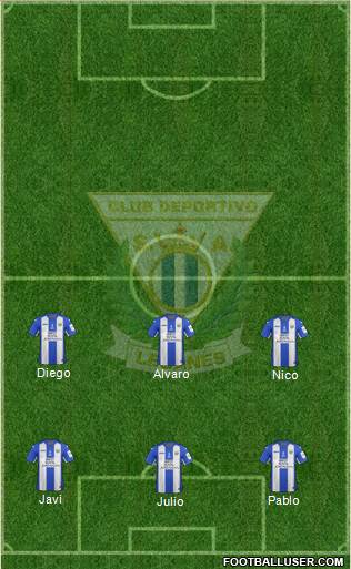 C.D. Leganés S.A.D. 3-4-3 football formation