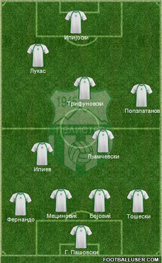 FK Pelister Bitola 4-2-3-1 football formation