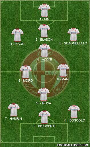 Padova 4-3-1-2 football formation