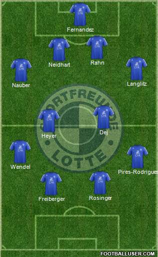 Sportfreunde Lotte 4-4-2 football formation