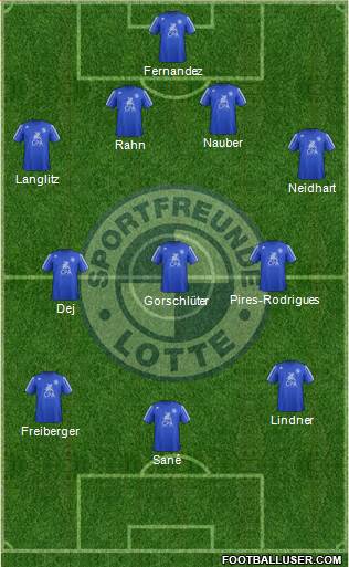 Sportfreunde Lotte 4-3-3 football formation