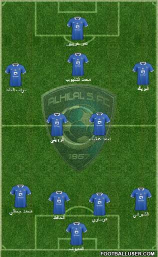 Al-Hilal (KSA) 4-2-3-1 football formation