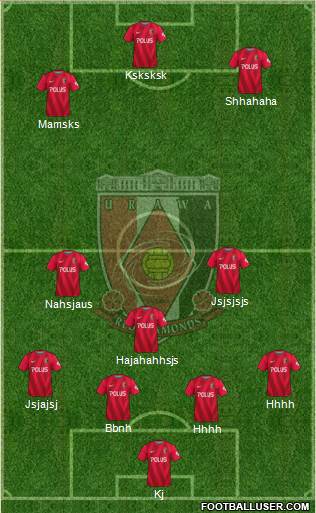 Urawa Red Diamonds 4-2-1-3 football formation