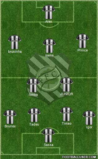 Figueirense FC 4-1-4-1 football formation